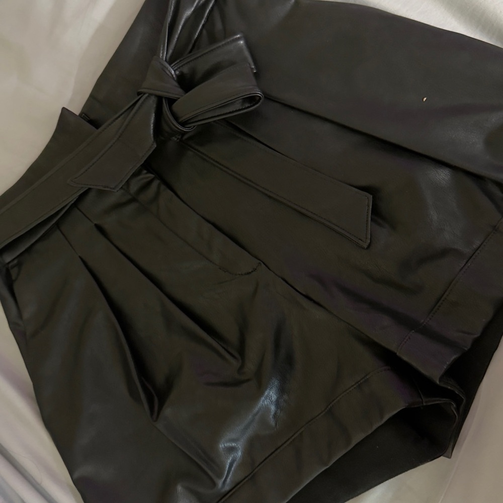 Express Black leather Shorts